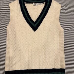 Sunday Best Women’s Cream V-Neck Sweater Vest